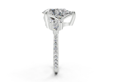 Zephyrine Diamond Accent Pear Cut 1.9mm Engagement Ring