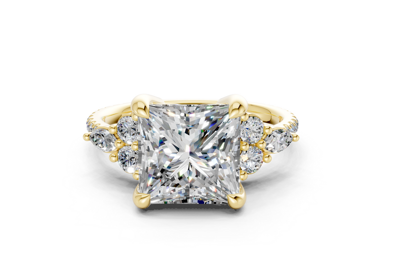 Zephyrine Diamond Accent Princess Cut 1.9mm Engagement Ring