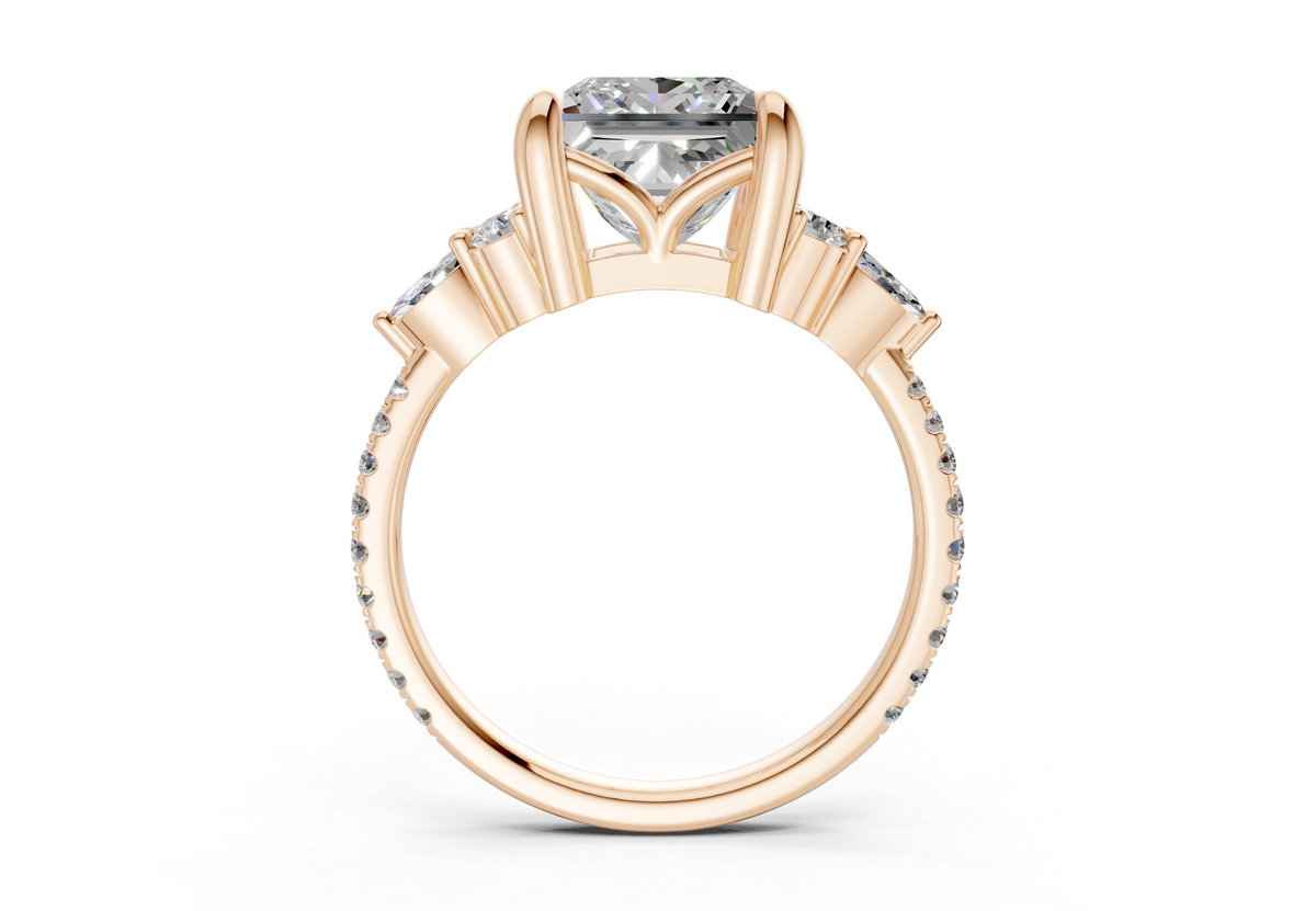 Zephyrine Diamond Accent Princess Cut 1.9mm Engagement Ring