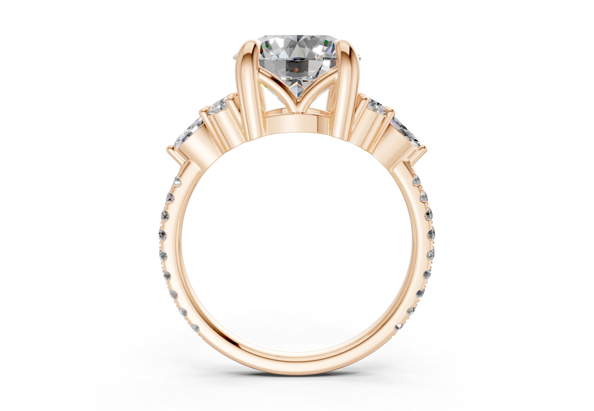 Zephyrine Diamond Accent Round Cut 1.9mm Engagement Ring
