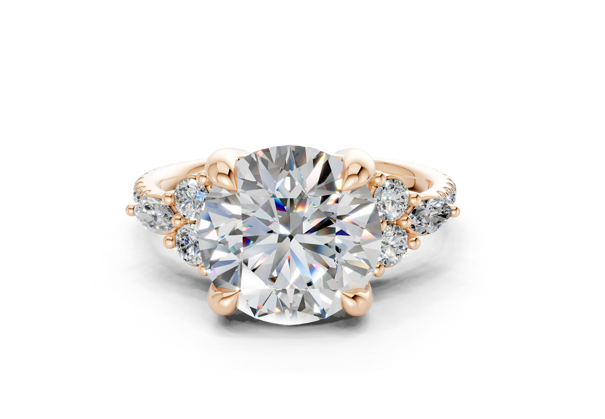 Zephyrine Diamond Accent Round Cut 1.9mm Engagement Ring