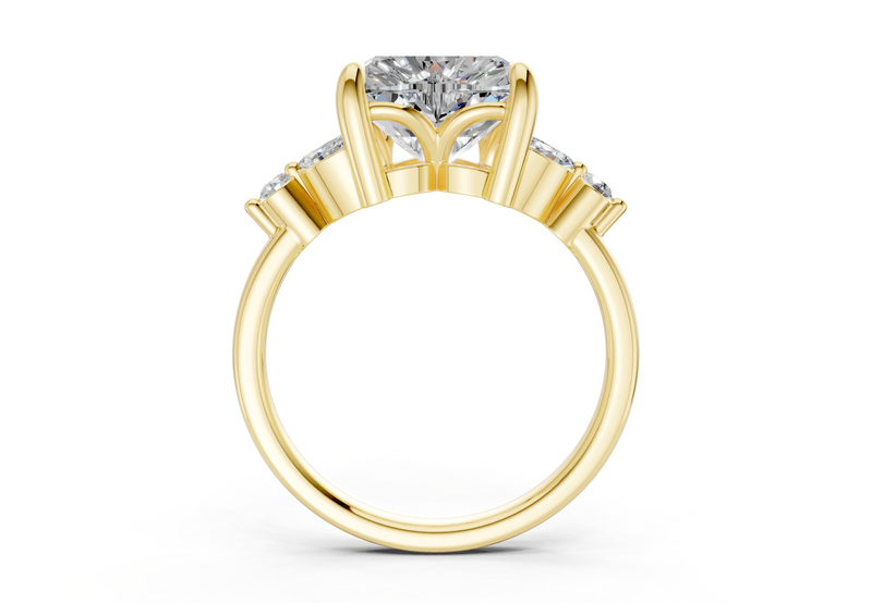 Elysium Diamond Accent Heart Cut 1.9mm Engagement Ring