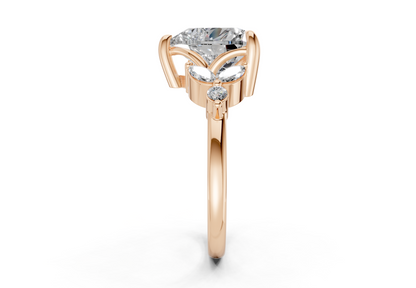 Elysium Diamond Accent Heart Cut 1.9mm Engagement Ring