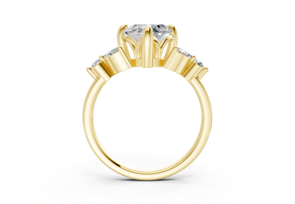 Elysium Diamond Accent Marquise Cut 1.9mm Engagement Ring