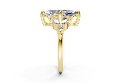 Elysium Diamond Accent Marquise Cut 1.9mm Engagement Ring