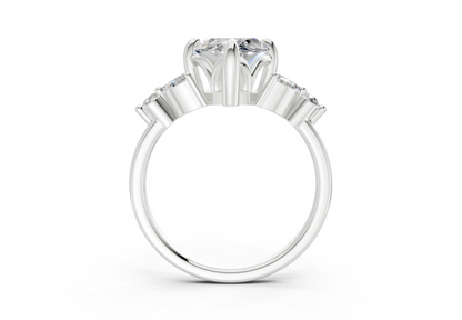 Elysium Diamond Accent Marquise Cut 1.9mm Engagement Ring