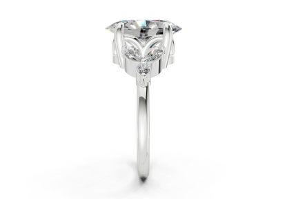 Elysium Diamond Accent Oval Cut 1.9mm Engagement Ring