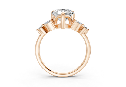 Elysium Diamond Accent Pear Cut 1.9mm Engagement Ring