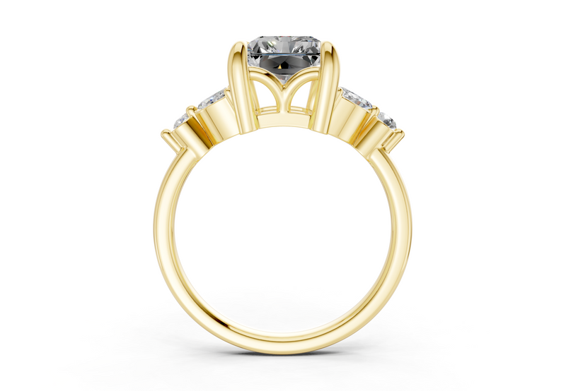 Elysium Diamond Accent Radiant Cut 1.9mm Engagement Ring