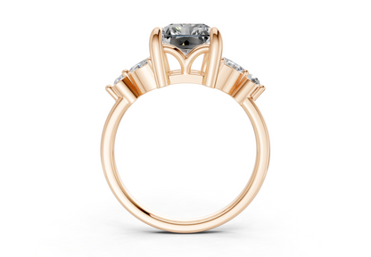 Elysium Diamond Accent Radiant Cut 1.9mm Engagement Ring
