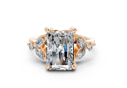 Elysium Diamond Accent Radiant Cut 1.9mm Engagement Ring