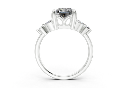 Elysium Diamond Accent Radiant Cut 1.9mm Engagement Ring