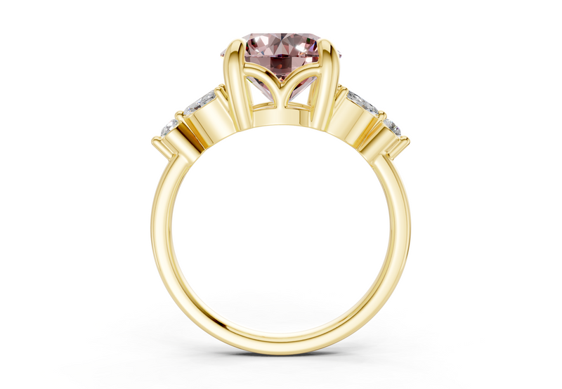 Elysium Pink Diamond Accent Round Cut 1.9mm Engagement Ring