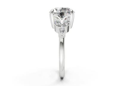 Elysium Diamond Accent Round Cut 1.9mm Engagement Ring