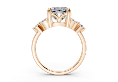 Elysium Diamond Accent Cushion Square Cut 1.9mm Engagement Ring