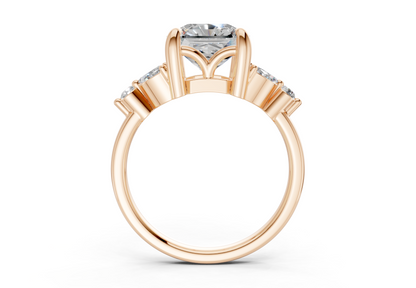 Elysium Diamond Accent Radiant Square Cut 1.9mm Engagement Ring