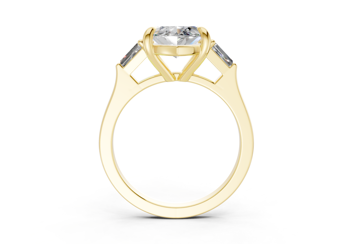 Isla Diamond Three Stone Marquise Cut 1.8mm Engagement Ring