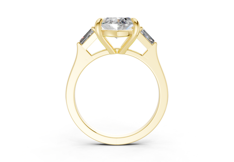 Isla Diamond Three Stone Marquise Cut 1.8mm Engagement Ring
