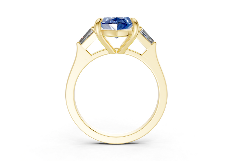 Isla Sapphire Gemstone Three Stone Marquise Cut 1.8mm Engagement Ring