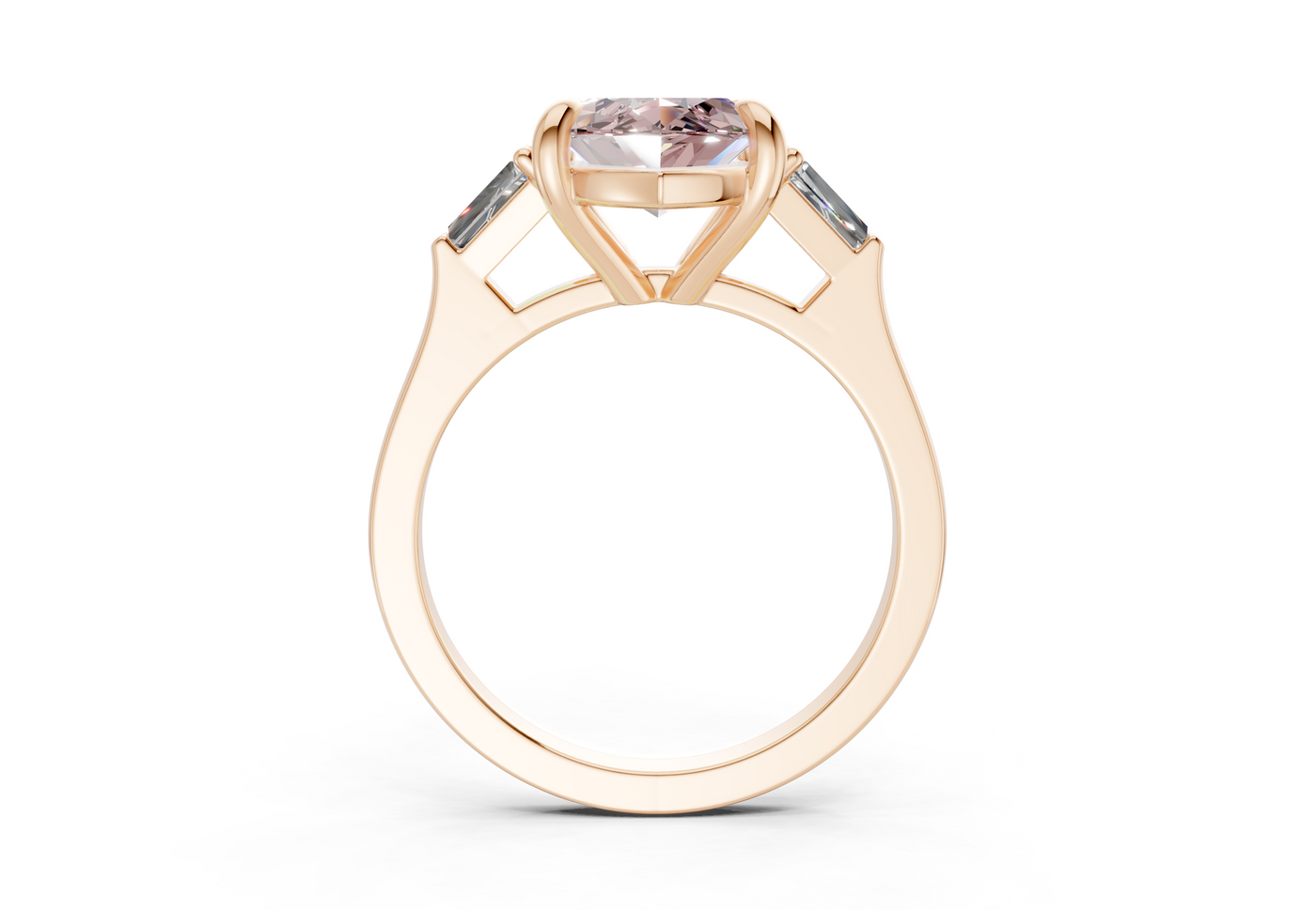 Isla Pink Diamond Three Stone Marquise Cut 1.8mm Engagement Ring