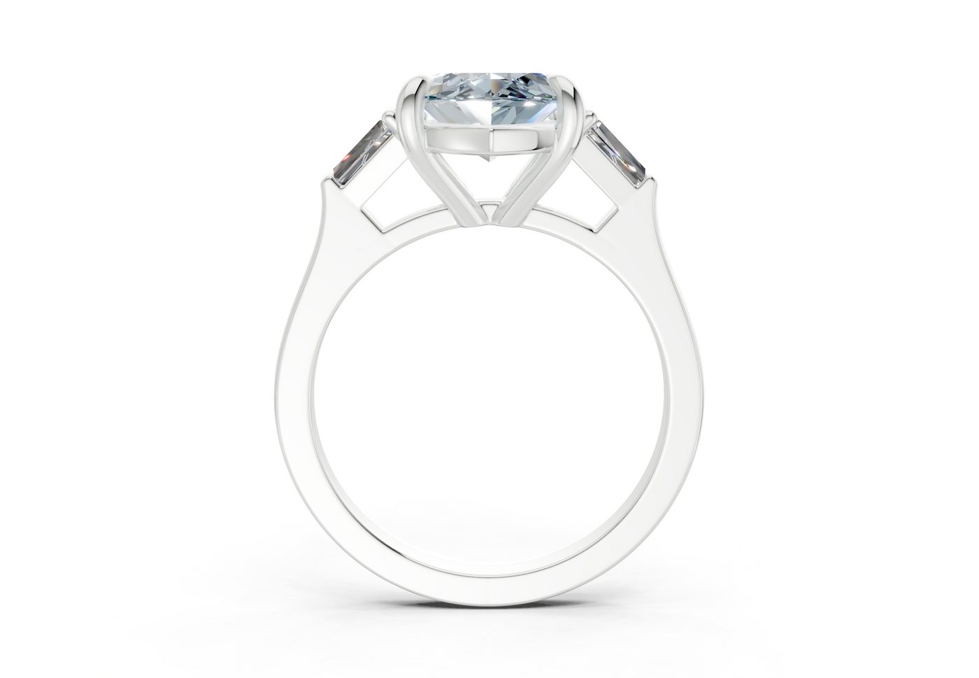 Isla Blue Diamond Three Stone Marquise Cut 1.8mm Engagement Ring
