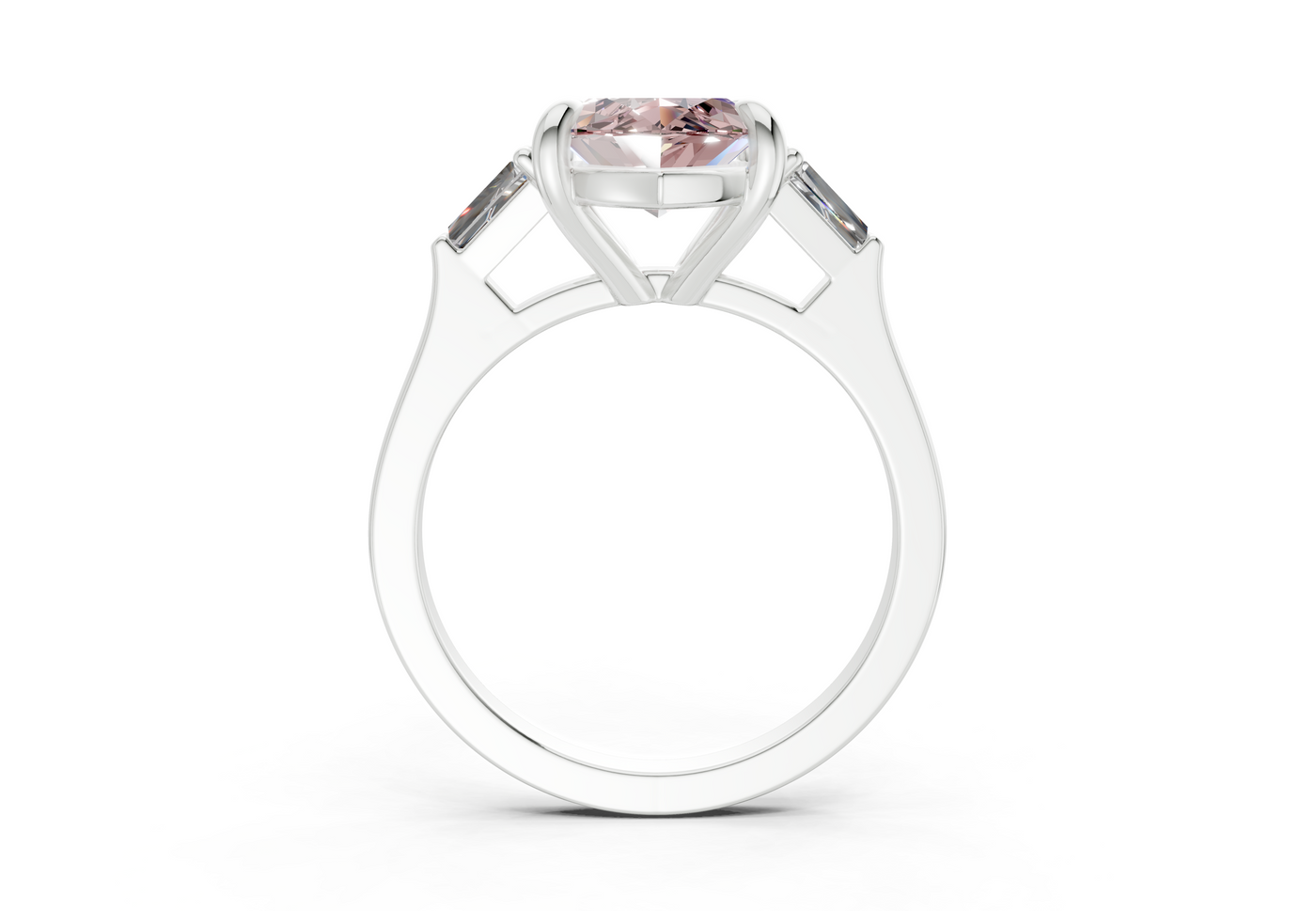 Isla Pink Diamond Three Stone Marquise Cut 1.8mm Engagement Ring
