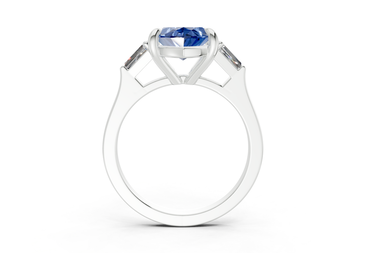 Isla Sapphire Gemstone Three Stone Marquise Cut 1.8mm Engagement Ring
