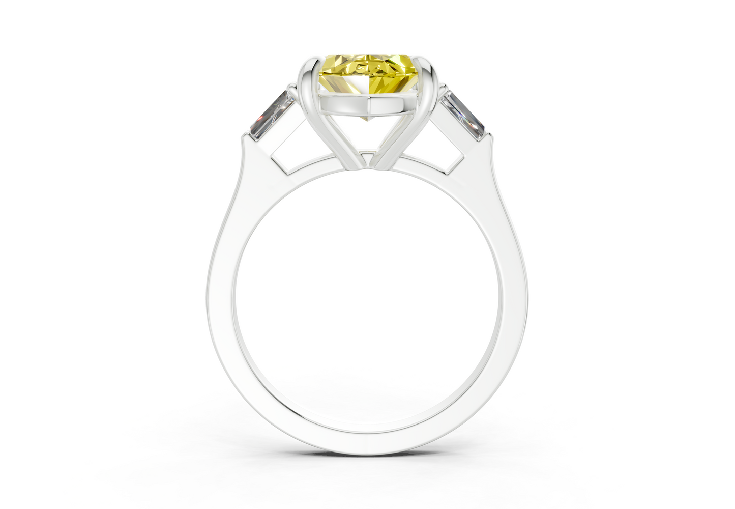 Isla Yellow Diamond Three Stone Marquise Cut 1.8mm Engagement Ring