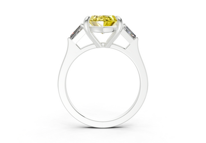 Isla Yellow Diamond Three Stone Marquise Cut 1.8mm Engagement Ring