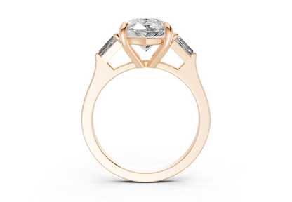 Isla Diamond Three Stone Pear Cut 1.8mm Engagement Ring