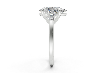 Isla Diamond Three Stone Pear Cut 1.8mm Engagement Ring