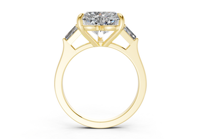 Isla Diamond Three Stone Heart Cut 1.8mm Engagement Ring