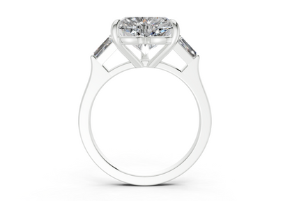 Isla Diamond Three Stone Heart Cut 1.8mm Engagement Ring