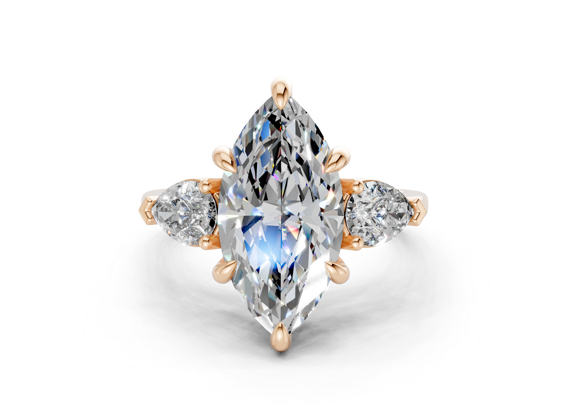 Vara Three Stone Engagement Ring
