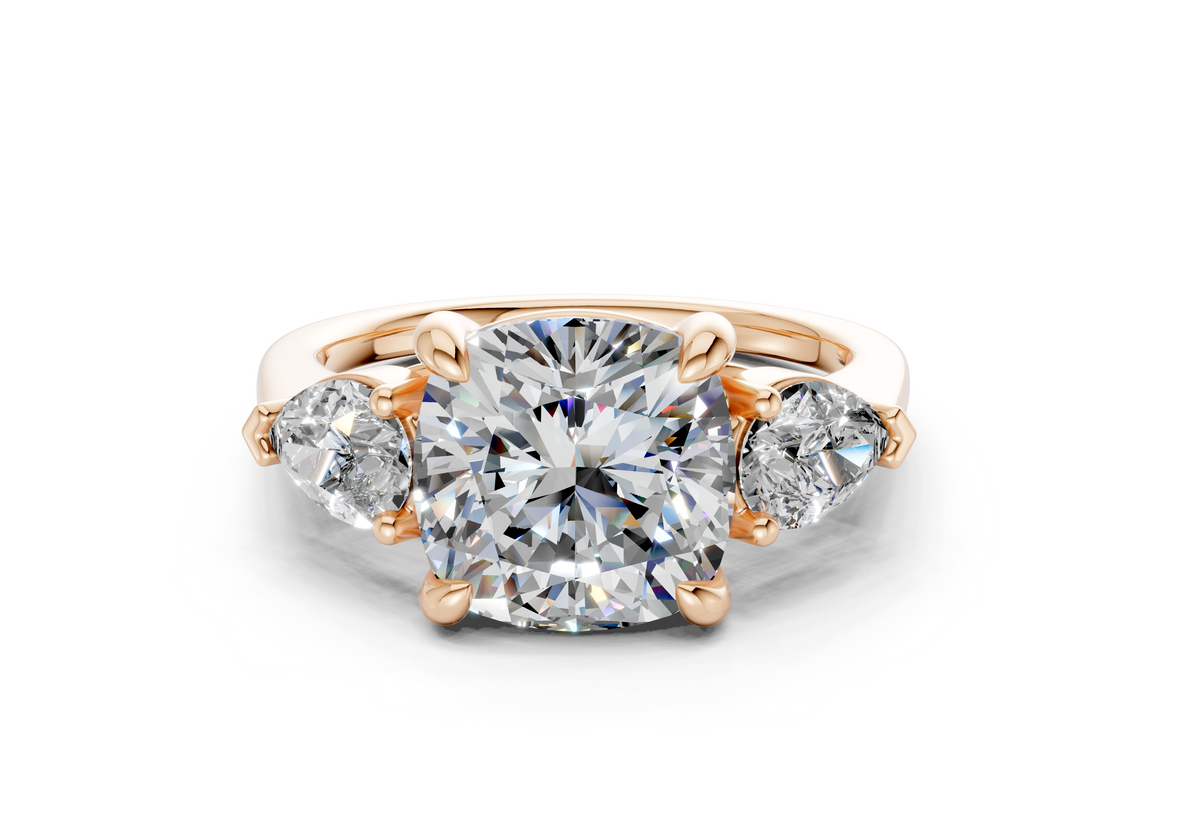 Vara Three Stone Engagement Ring