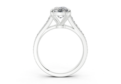 Adeline Diamond Pave Elongated Cushion Cut 2mm Engagement Ring