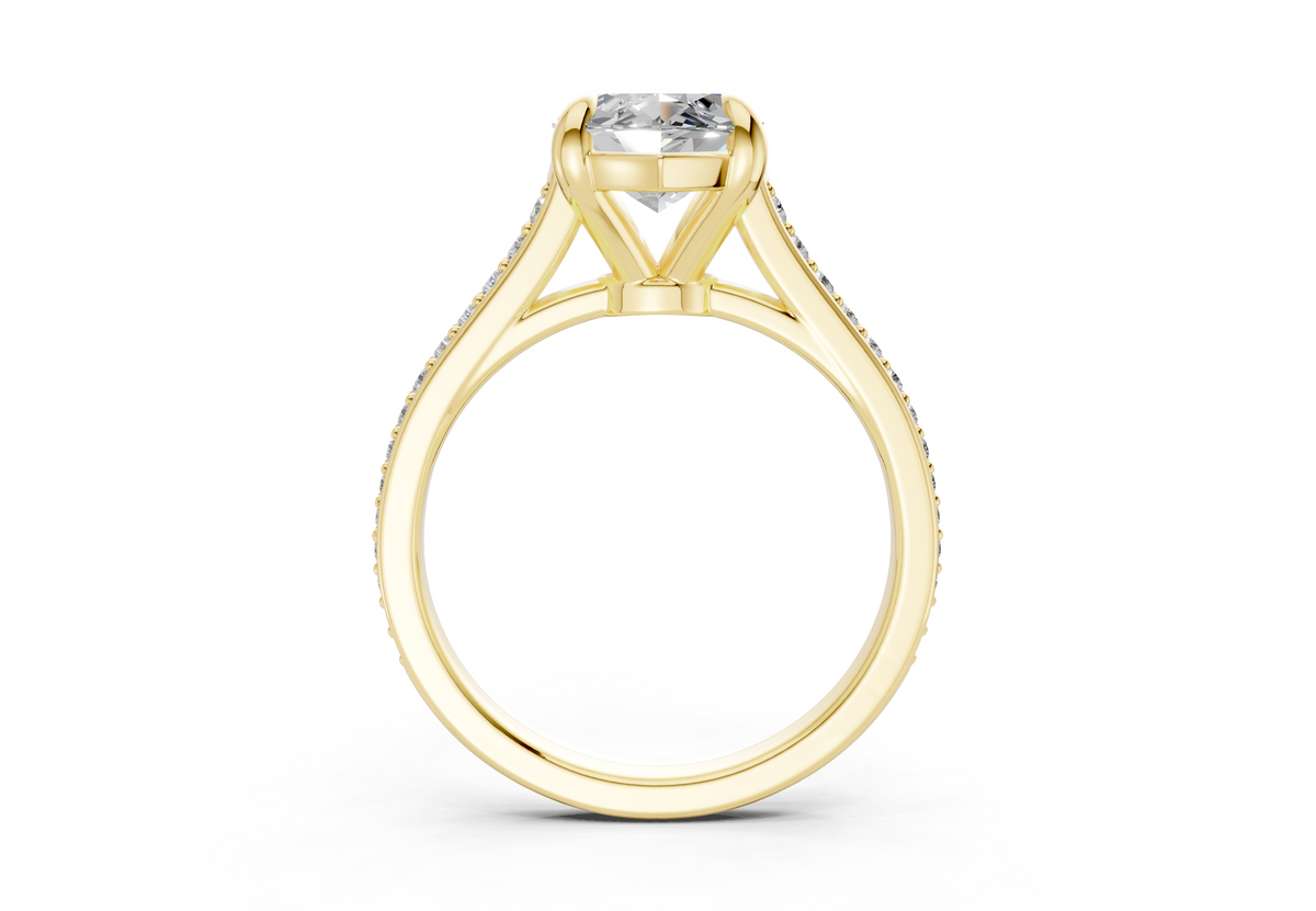 Adeline Diamond Pave Marquise Cut 2mm Engagement Ring