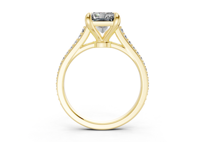 Adeline Diamond Pave Radiant Cut 2mm Engagement Ring