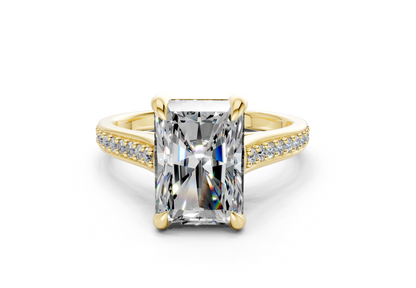 Adeline Diamond Pave Radiant Cut 2mm Engagement Ring