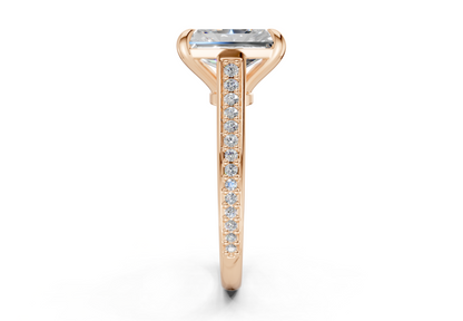 Adeline Diamond Pave Radiant Cut 2mm Engagement Ring