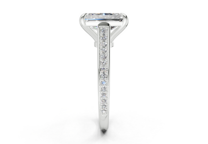Adeline Diamond Pave Radiant Cut 2mm Engagement Ring