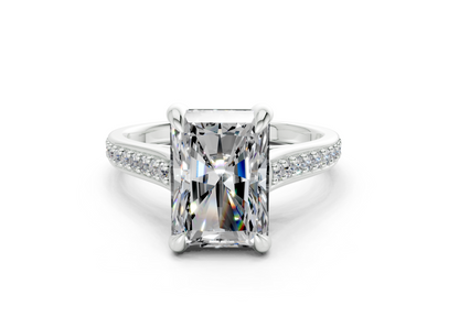Adeline Diamond Pave Radiant Cut 2mm Engagement Ring