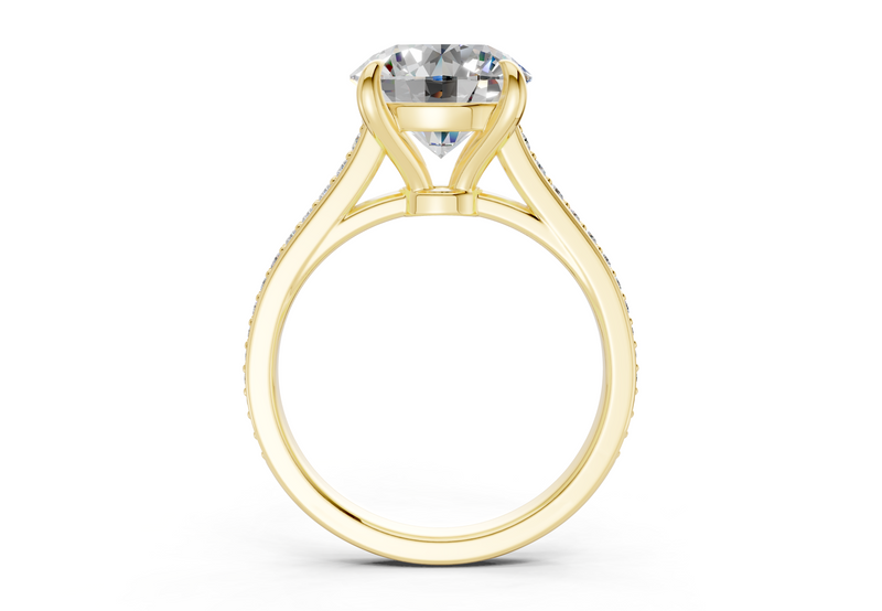 Adeline Diamond Pave Round Cut 2mm Engagement Ring