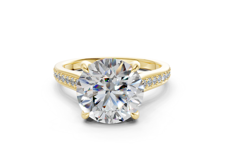 Adeline Diamond Pave Round Cut 2mm Engagement Ring