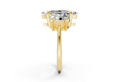 Valencia Diamond Three Stone Marquise Cut 2mm Engagement Ring
