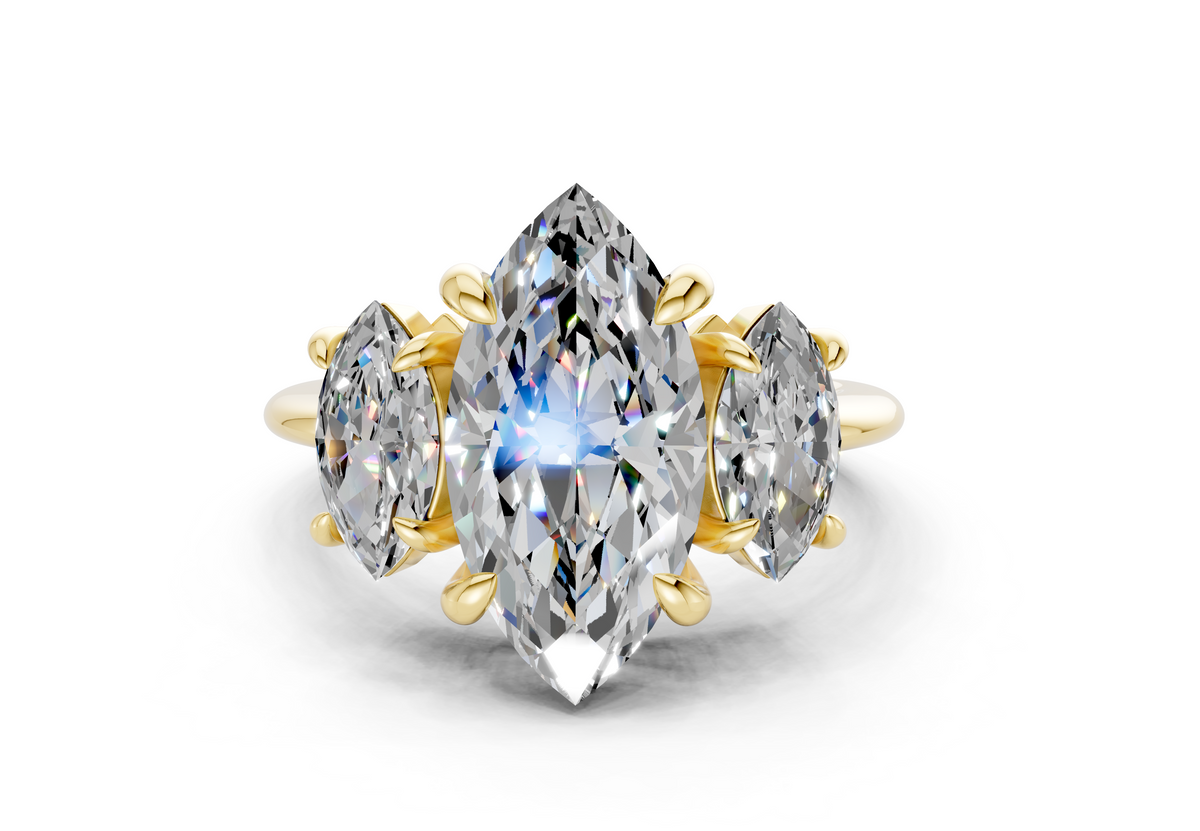 The Astoria Three Stone Engagement Ring