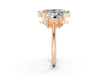Valencia Diamond Three Stone Marquise Cut 2mm Engagement Ring