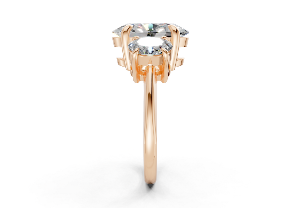 The Astoria Three Stone Engagement Ring
