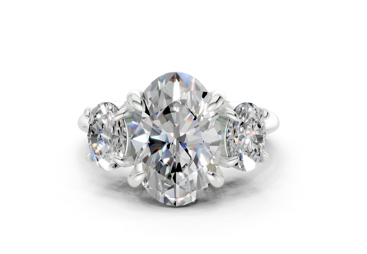The Astoria Three Stone Engagement Ring