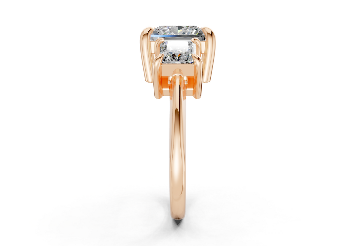 The Astoria Three Stone Engagement Ring